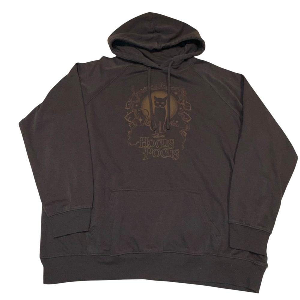 Disney Hocus Pocus Binx Cat Hoodie Charcoal Gray Pullover Sweatshirt Torrid Sz 0